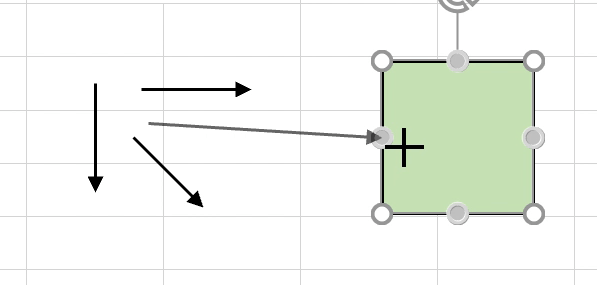 Siftキー 図形にスナップ